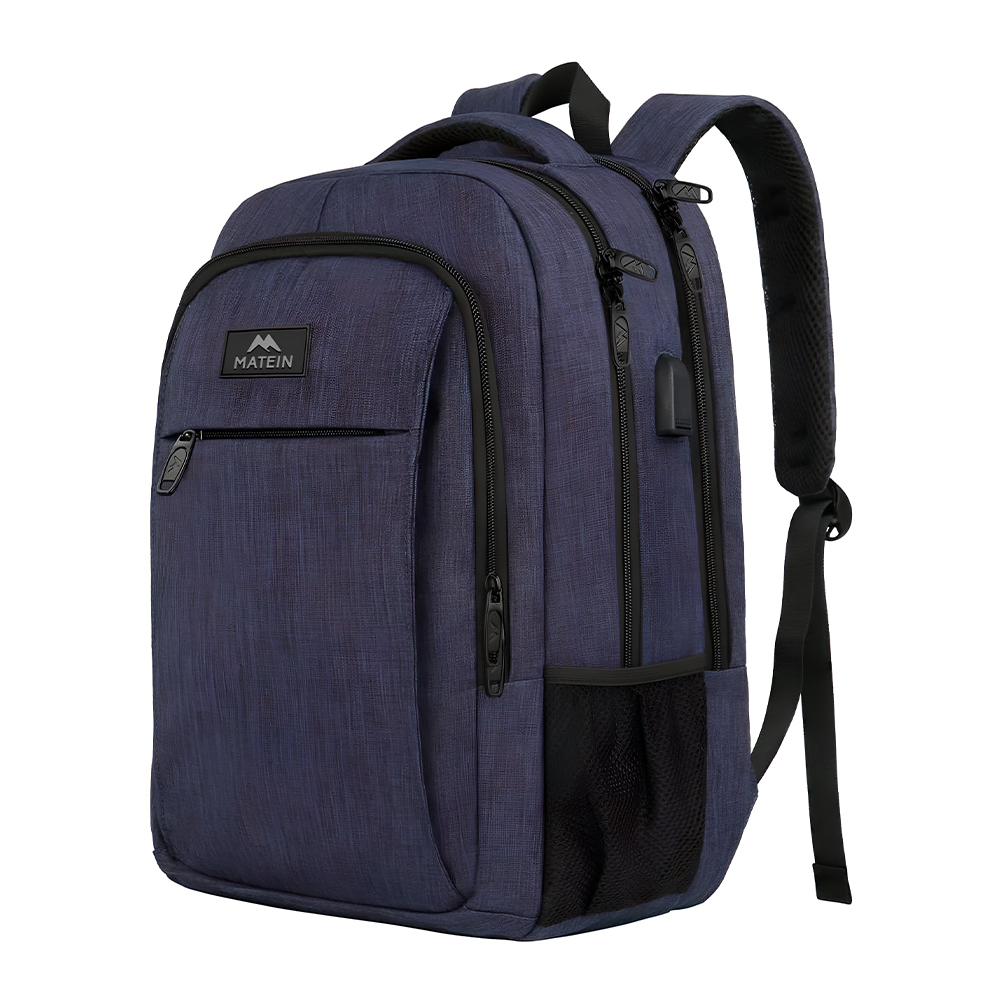 Mochila Notebook Viagem USB Matein 15.6 Impermeável Azul