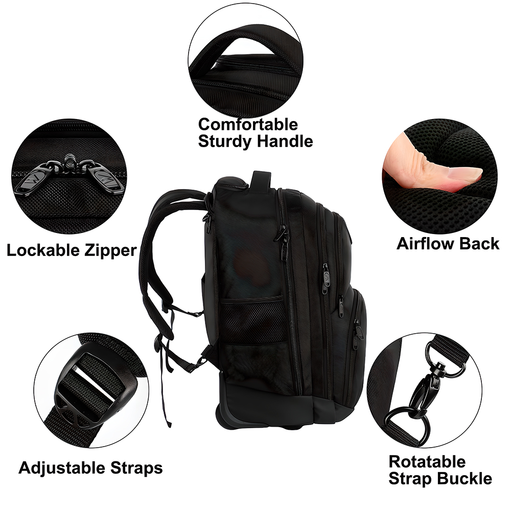 Mochila MATEIN com Rodinhas 17 Pol p/Laptop Viagem 46L
