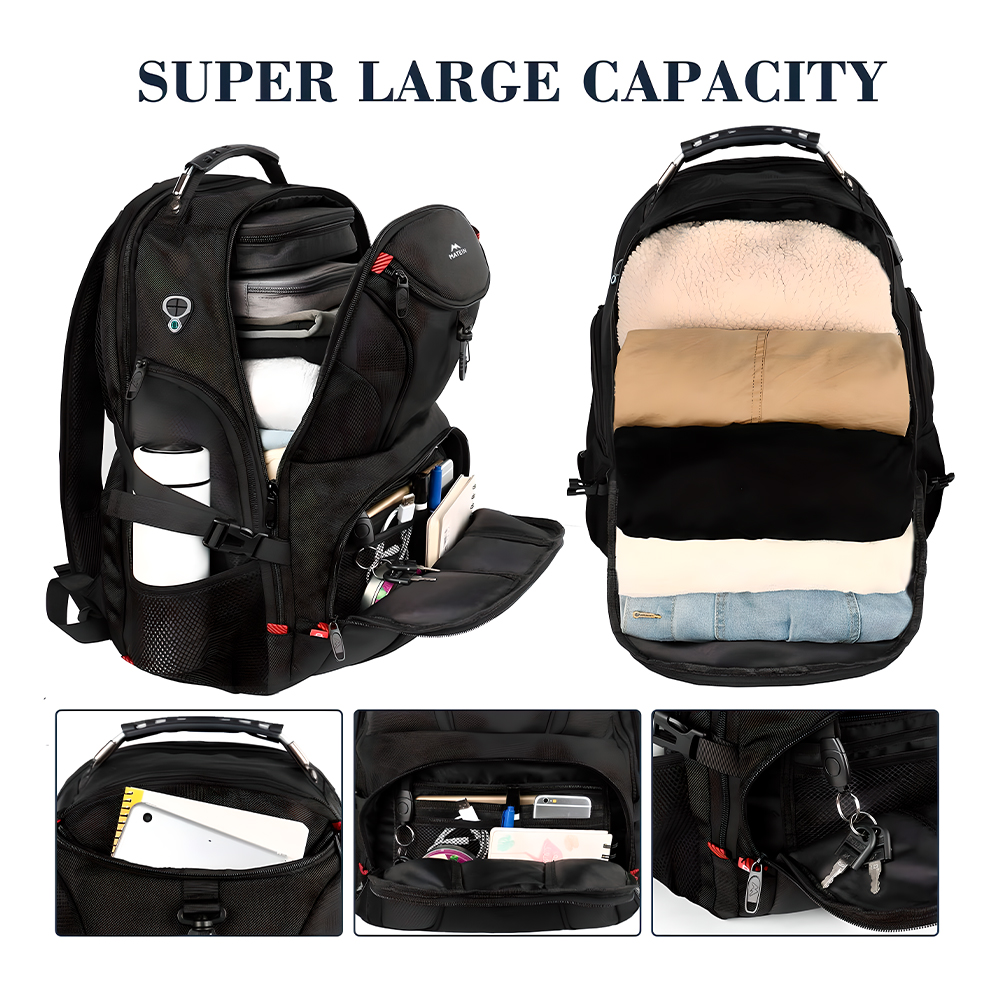 Mochila Escolar Matein Viagem Para Notebook 17 Pol Preta