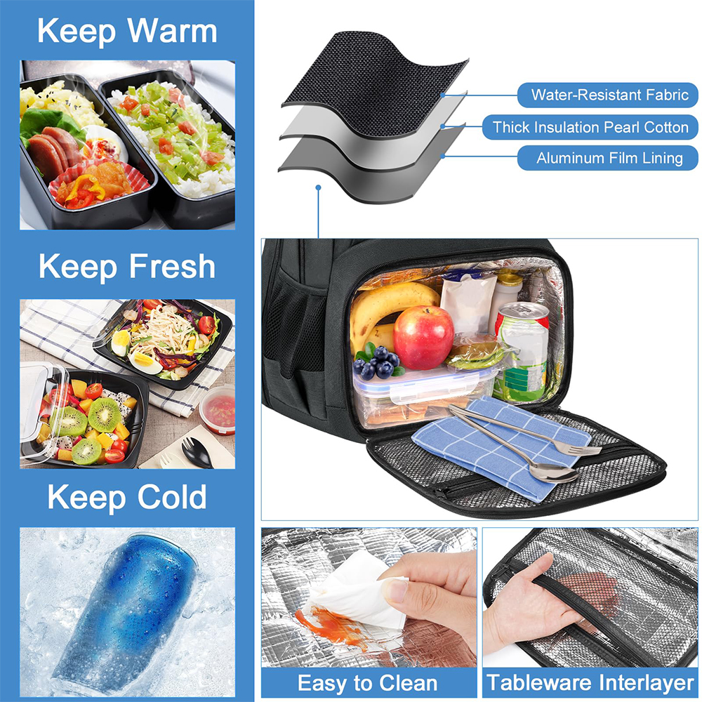 Mochila Matein Pra Notebook 17" Viagem Com Lancheira TSA