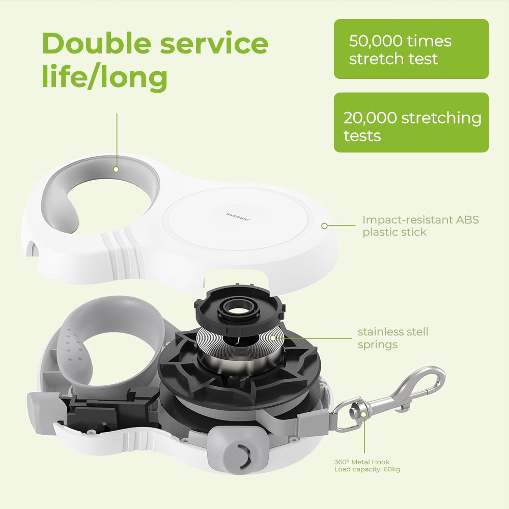 Coleira Retrátil 5M PetSuper p/Cães Passeio Automática