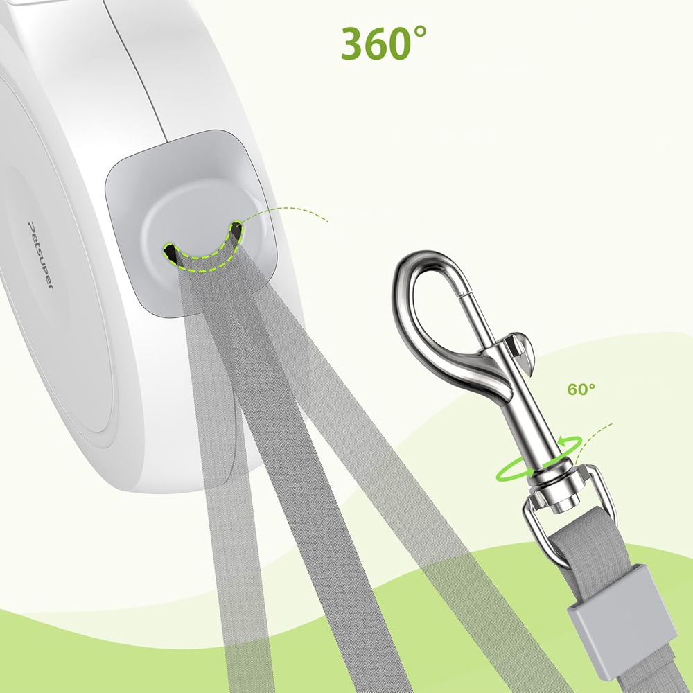 Coleira Retrátil 5M PetSuper p/Cães Passeio Automática