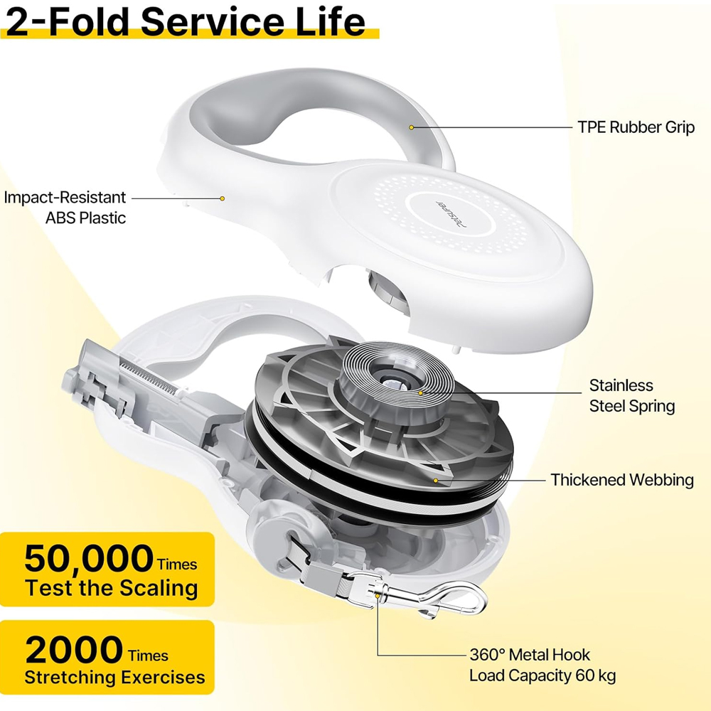 PetSuper Guia Retrátil 3 Metros p/Cães Trava Automática