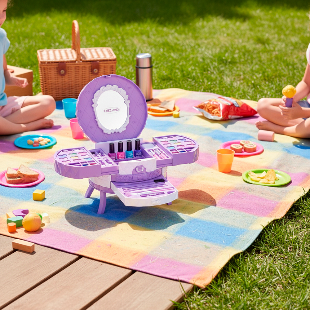 Chezninio Kit Maquiagem Infantil Meninas Lavável Brinquedo