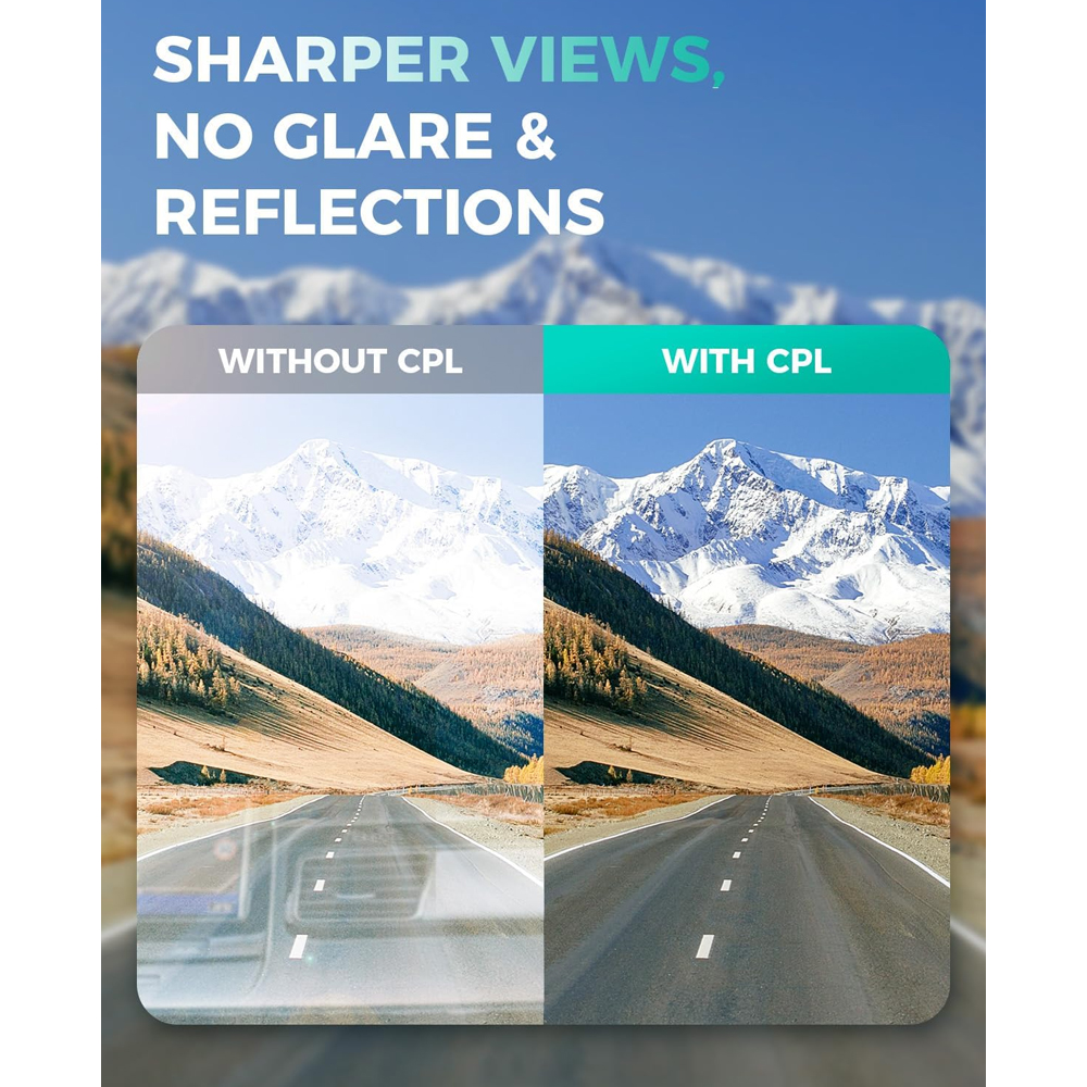 Filtro CPL Bostbab G980H Reduz Brilho e Reflexo Câmera