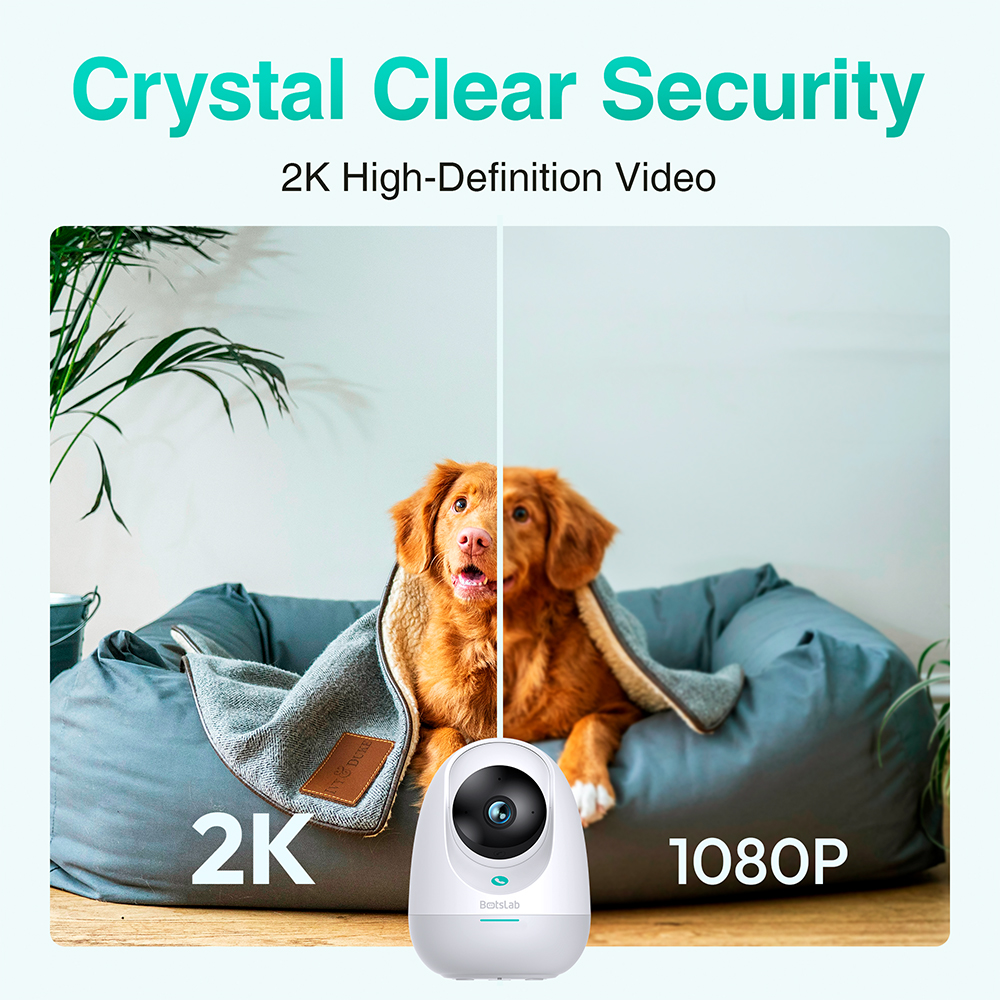 Câmera Segurança Interna Bostbab 2E Pro Full HD 360 Wifi