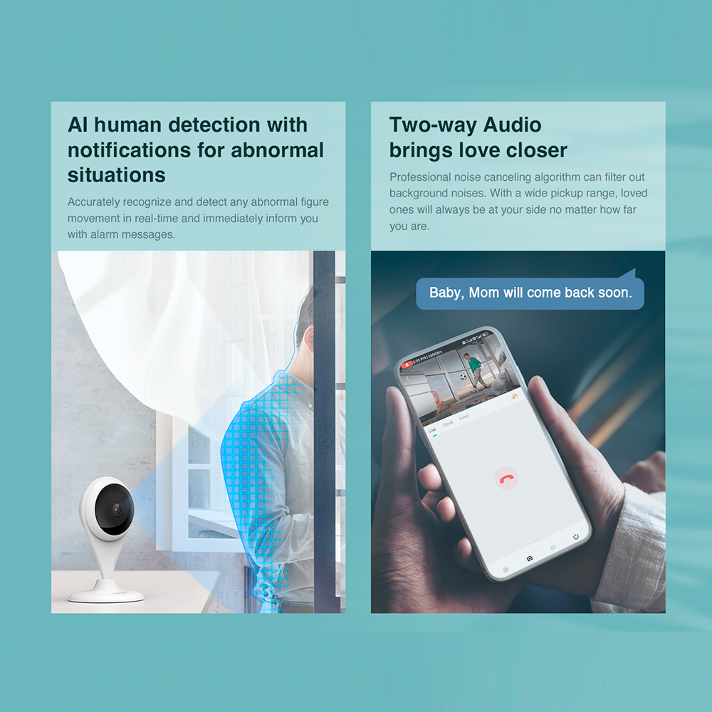 Câmera Interna Botslab C201 Wi-Fi Full HD Visão Noturna