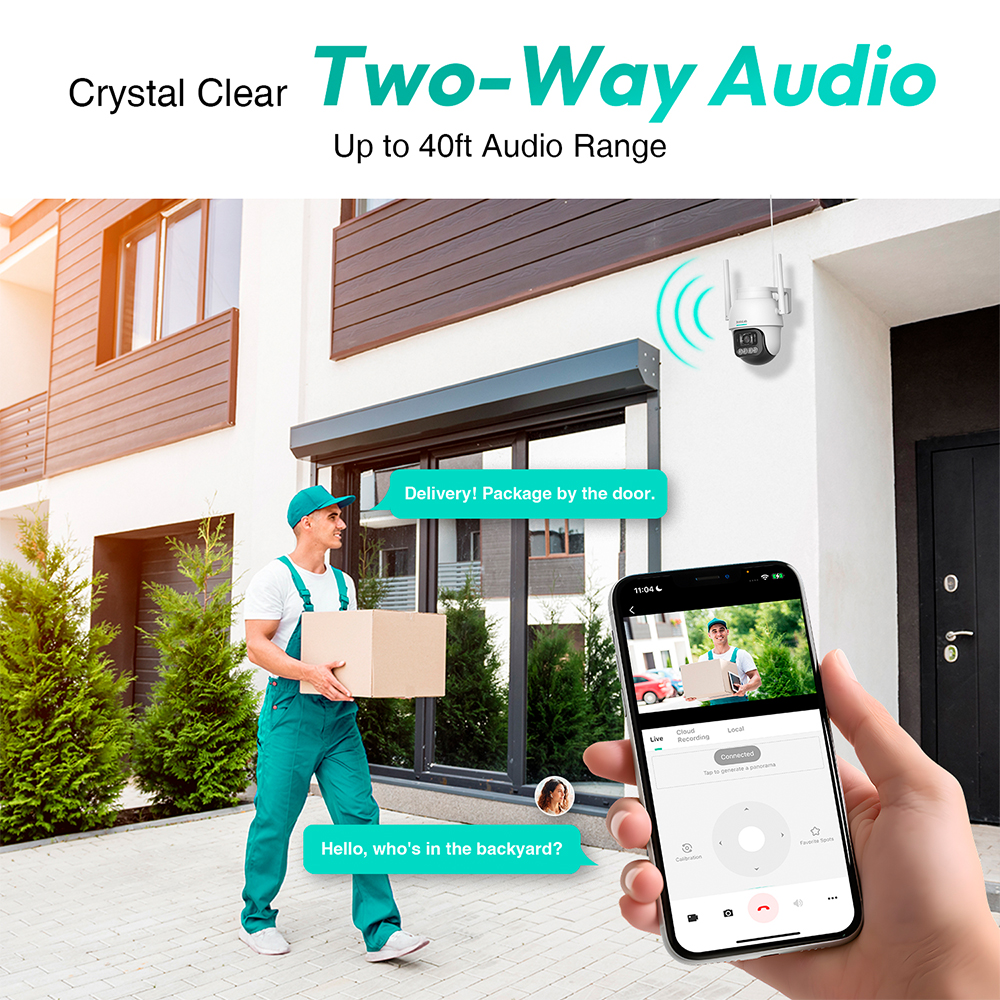 Câmera Externa Bostbab W311 Wi-Fi Pan/Tilt Full HD