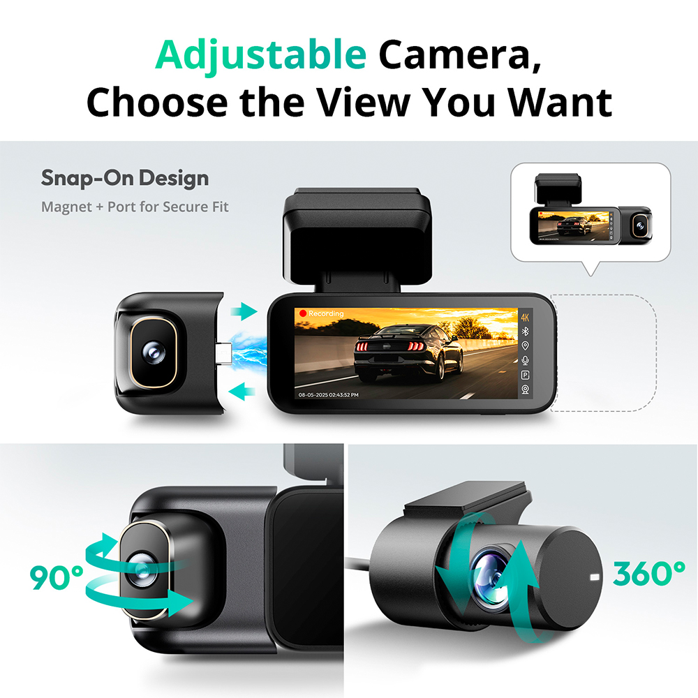 Câmera Veicular Bostbab G980H 3 Canais Gravação Tripla