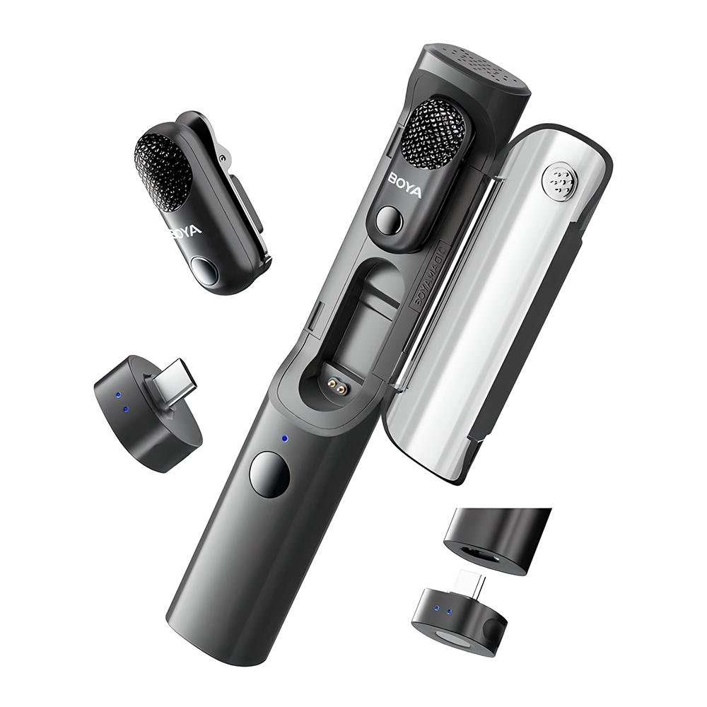 Microfone Sem Fio BOYA Magic-05 AI USB-C p/Celular Live