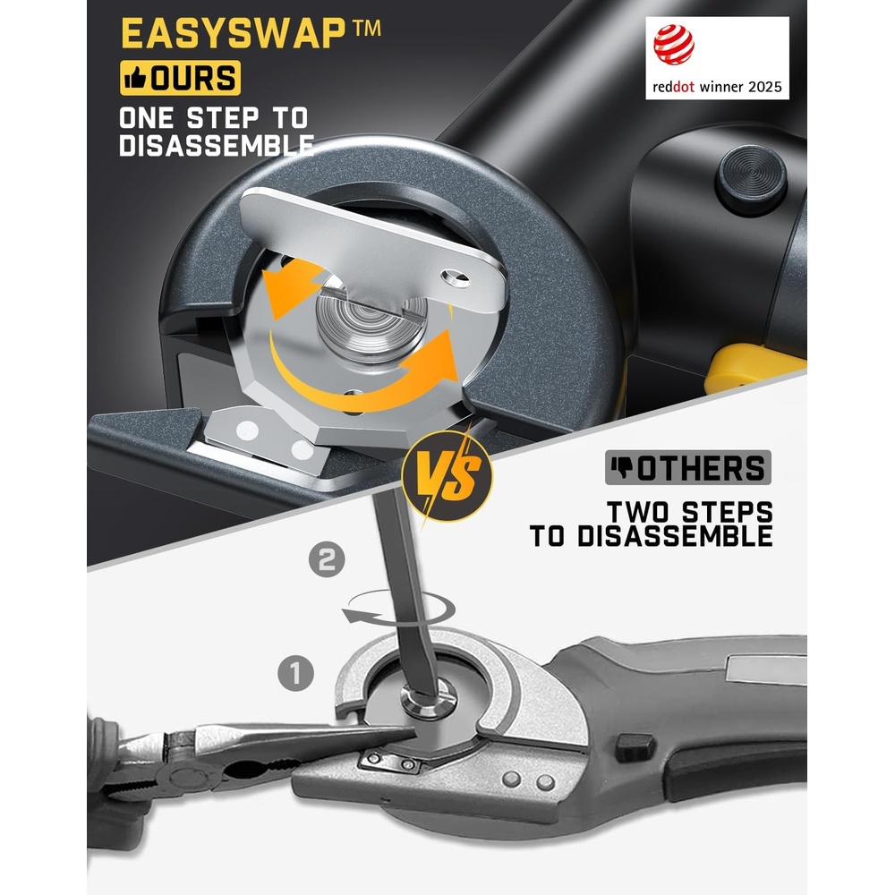 Tesoura Elétrica Corte Fanttik C8 Nano Sem Fio Display LED