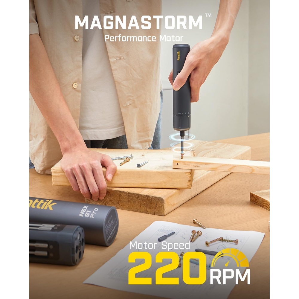 Parafusadeira Elétrica Fanttik S1 Pro 3.7V Precisão Kit Bits