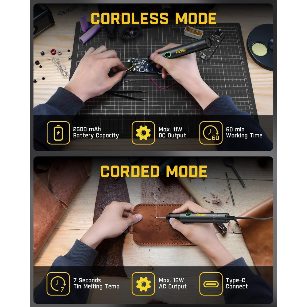 Kit Ferro De Solda Fanttik T1 Max Precisão Reparo Eletrônico