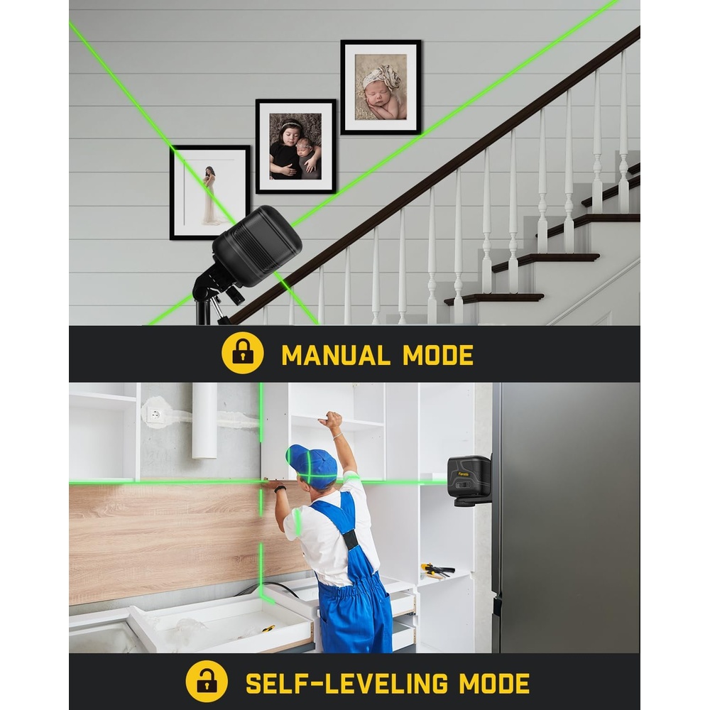 Fanttik D2 Nível Laser Auto Nivelante Linha Verde 30 Metros