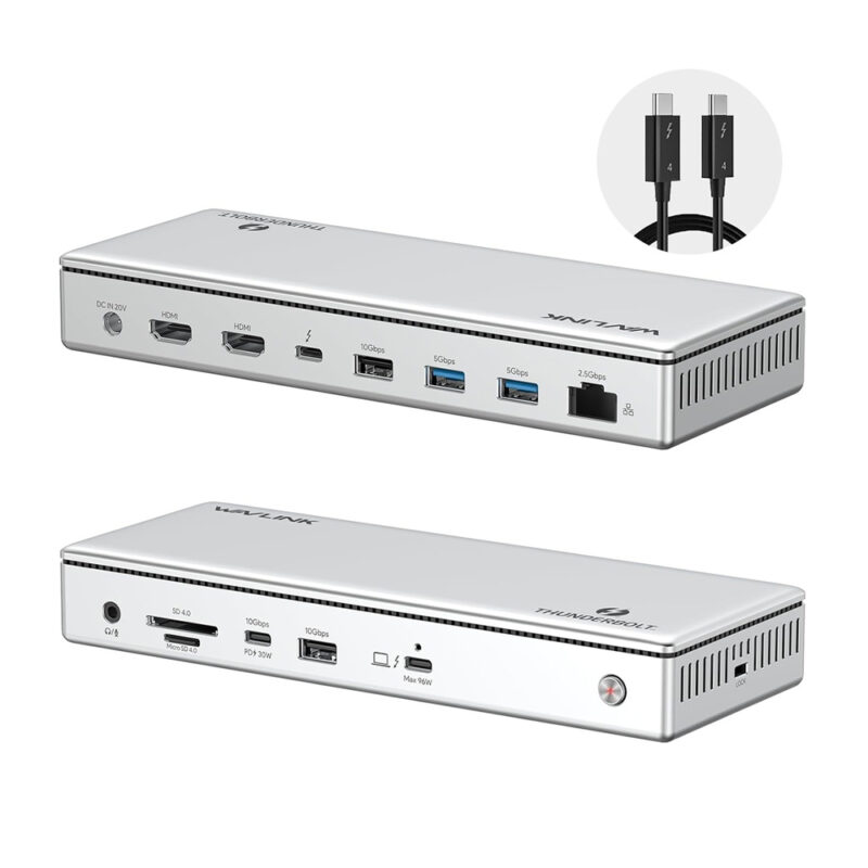 ThunderDock Elite 13in1 Wavlink Thunderbolt 4 Dock Monitores