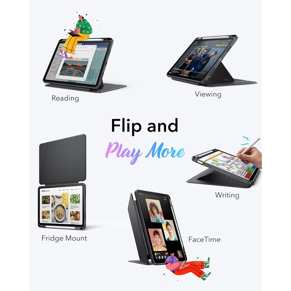 ESR Flip Hybrid Capa iPad Air 11 2025/2024 5 4 Preto