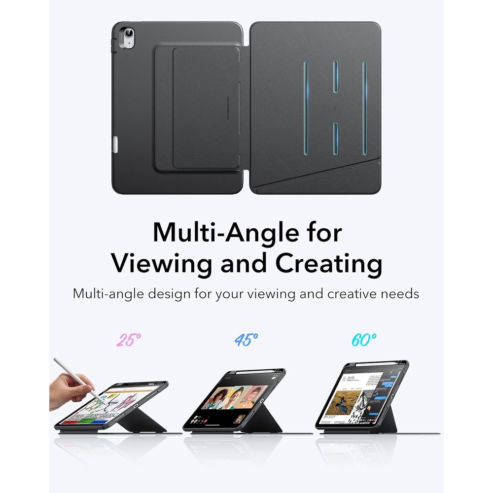ESR Flip Hybrid Capa iPad Air 11 2025/2024 5 4 Preto