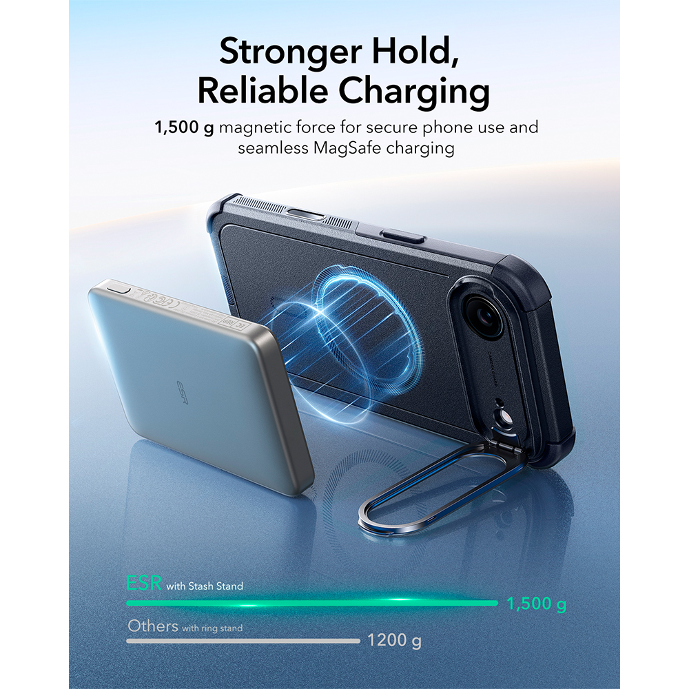 Capa ESR iPhone 17 Air Halolock Cyber Armor Suporte Preto