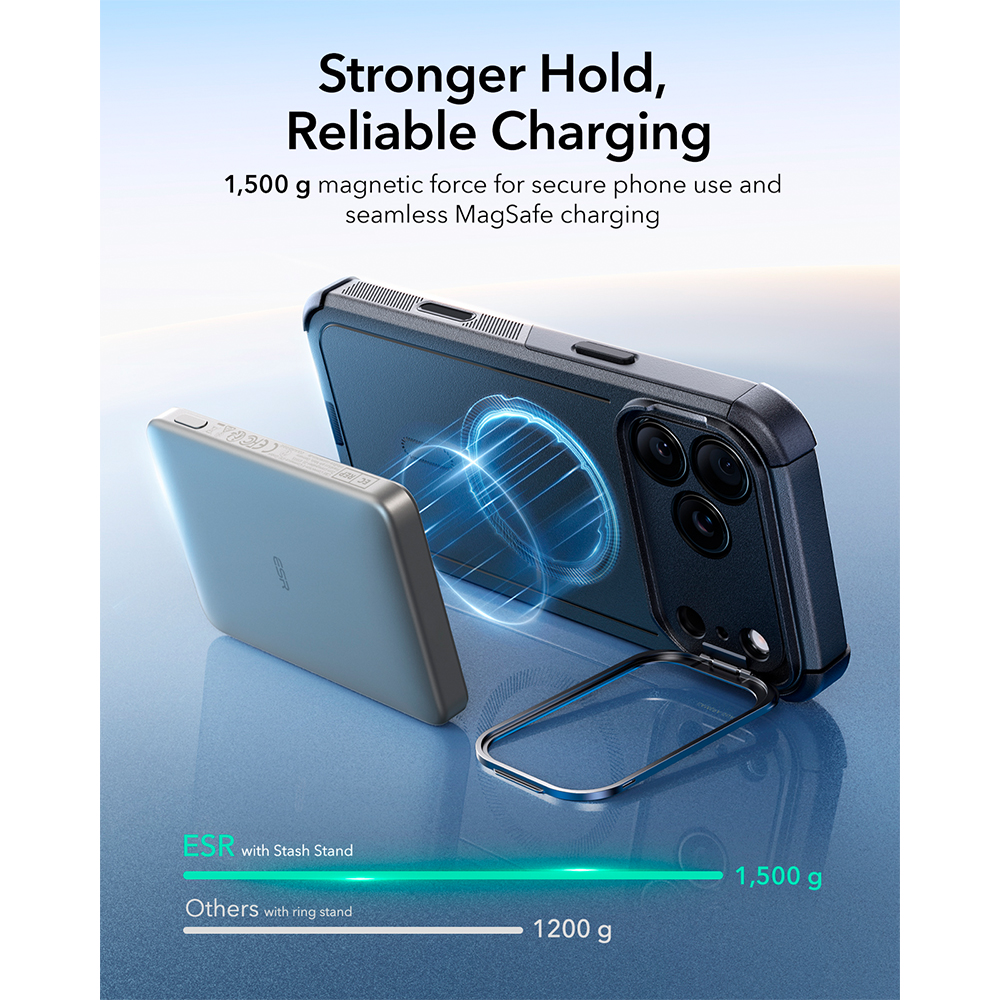 ESR Capa iPhone 17 Pro Max Halolock Cyber Armor Stash Stand