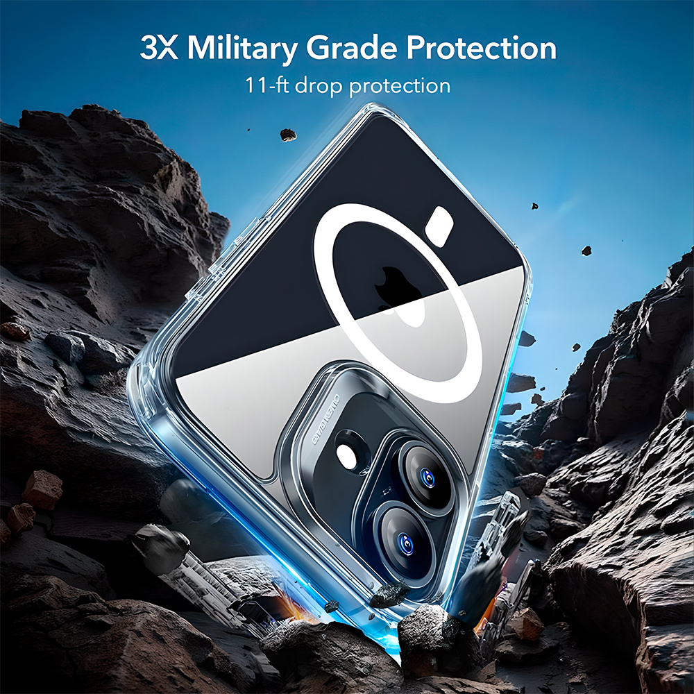 Capa ESR iPhone 17 Halolock Botão Câmera Transparente