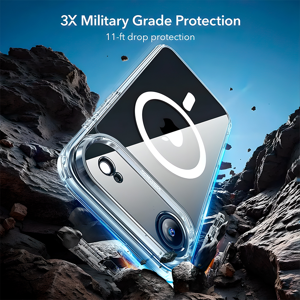 Capa ESR iPhone 17 Halolock Transparente Botão Câmera