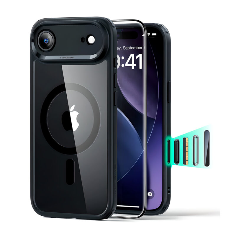 Capa ESR iPhone 17 Halolock Híbrid Botão Câmera Kit Proteção