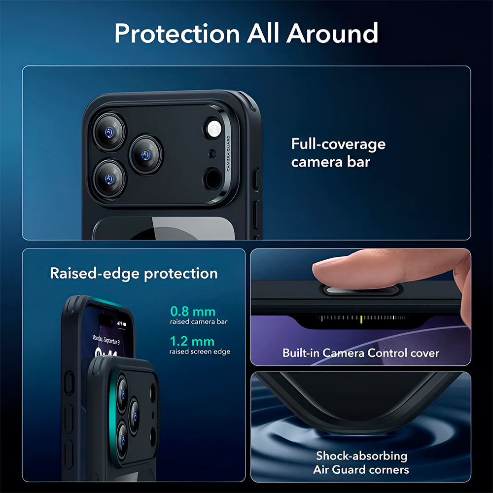 ESR Capa iPhone 17 Pro Max Halolock Botão Câmera Película