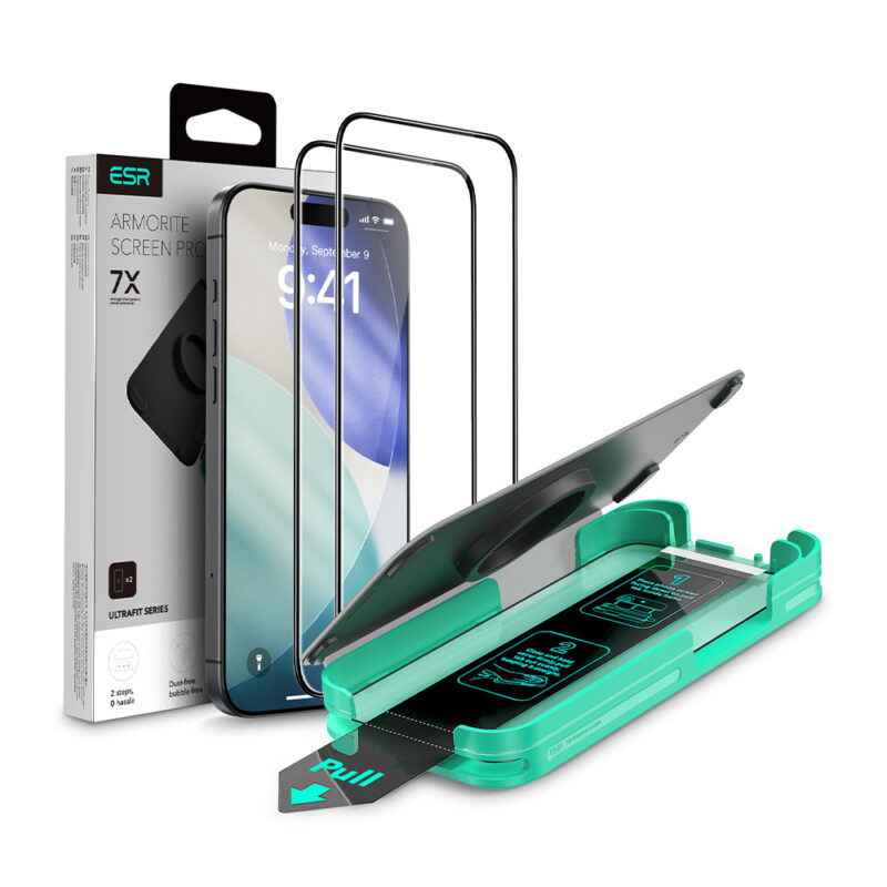 ESR Película iPhone 17 Pro Max Armorite 2 Pack Borda Preta