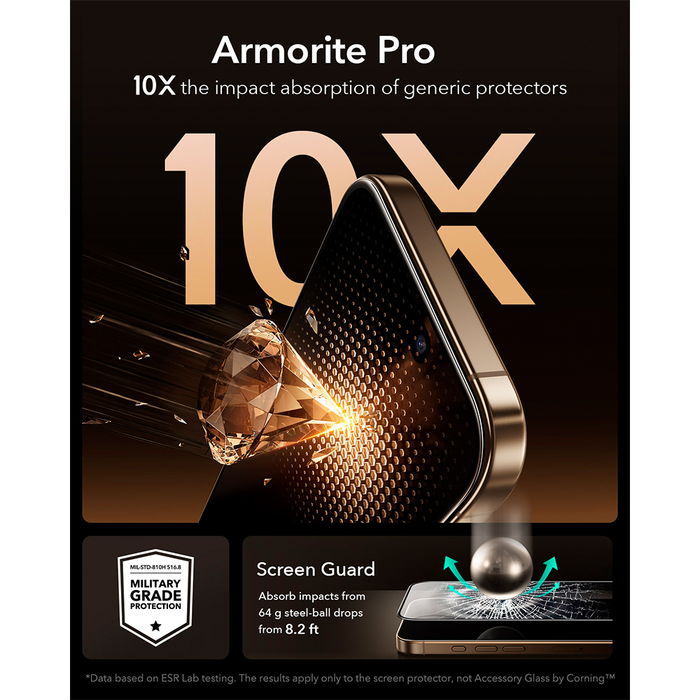 ESR iPhone 17 Pro Armorite Pro Película Vidro Corning