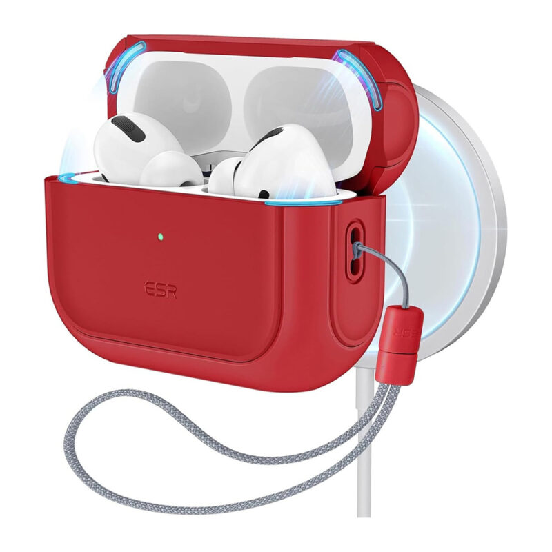 Capa ESR AirPods Pro 2ª 1ª Geração MagSafe Vermelho Escuro
