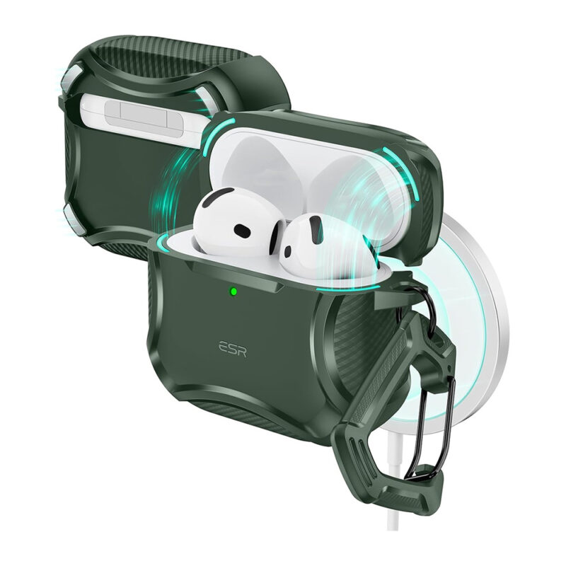 Capa ESR AirPods 4 Geração MagSafe Proteção Quedas Verde