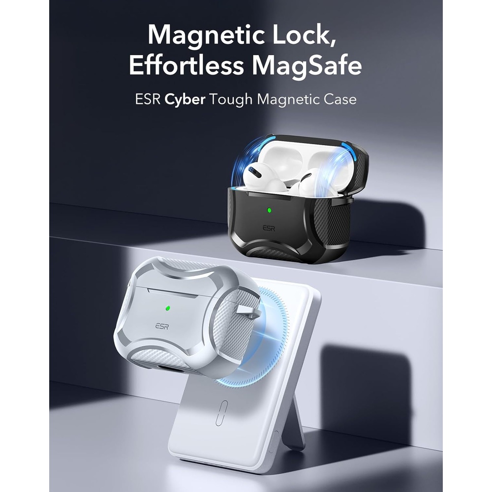 Capa ESR AirPods Pro 2 MagSafe Anti-Queda Magnética Cinza