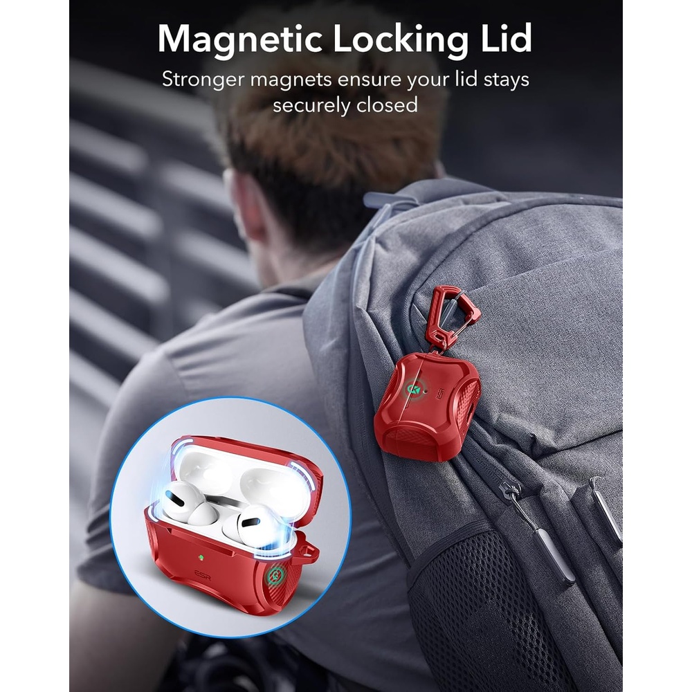 Capa ESR AirPods Pro 2 Anti Queda Magsafe Kit Limpeza