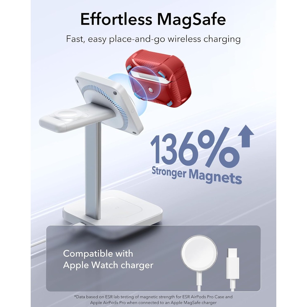 Capa ESR AirPods Pro 2 Anti Queda Magsafe Kit Limpeza