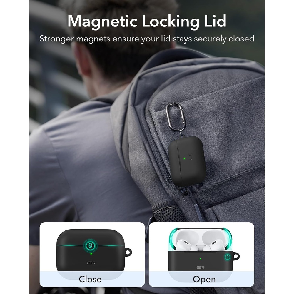 Capa ESR AirPods Pro 2 Geração Magnética Mosquetão Proteção