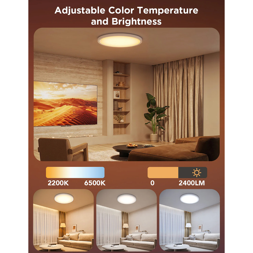 Govee Luminária Smart Led Rgbic Rgbww Wi-Fi Bluetooth Teto