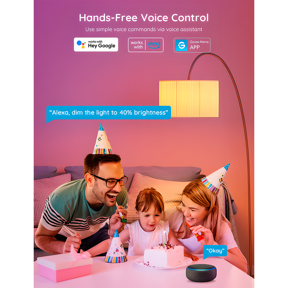 Lâmpada Inteligente Govee RGBWW WiFi Bluetooth A19 Bivolt