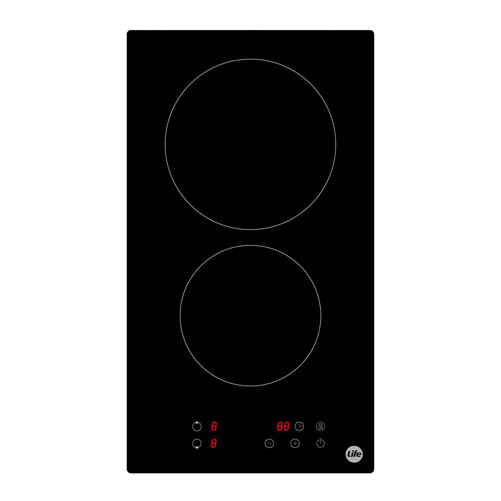 Cooktop Indução Life 2 Bocas 30cm Vidro Cerâmico Preto