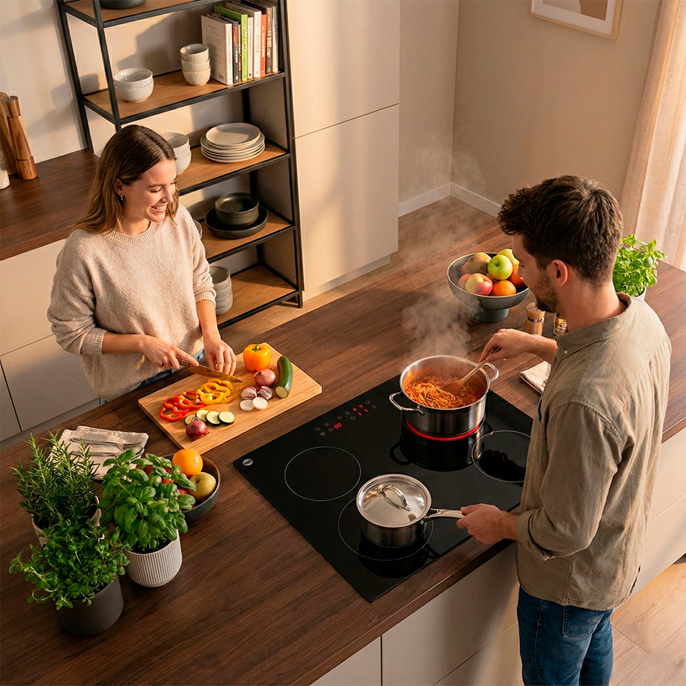 Cooktop Cerâmica Life 4 Zonas Preto 60cm Vitrocerâmica