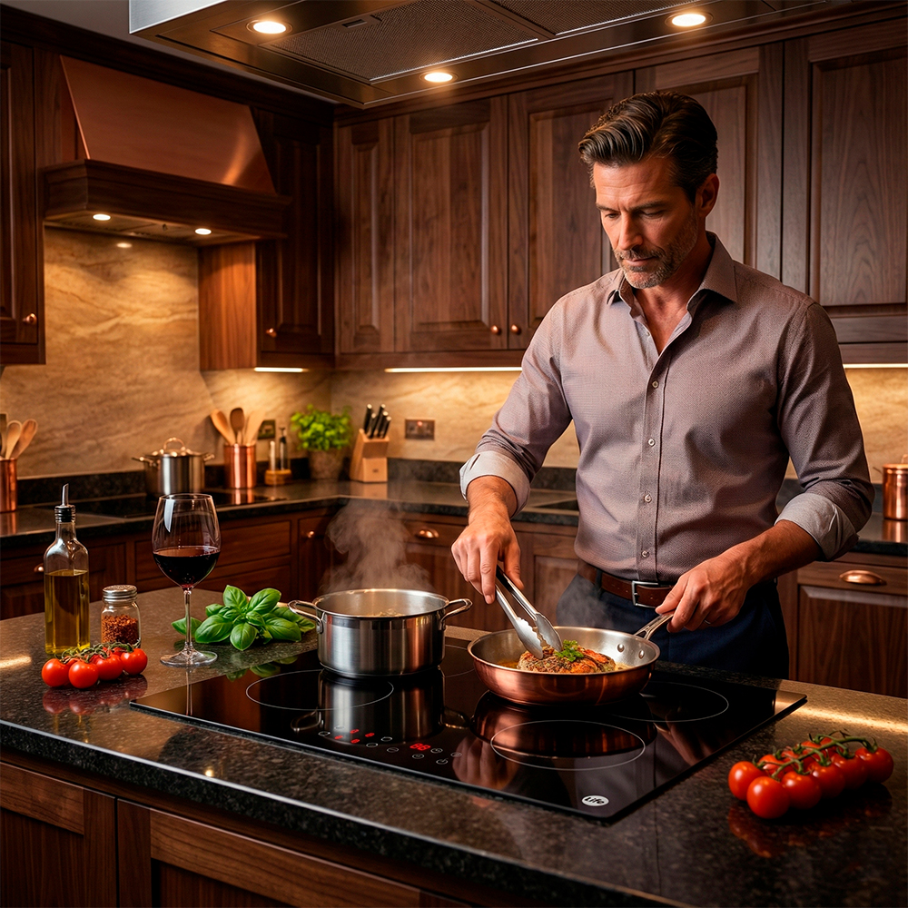 Fogão de Indução Life Cooktop Vidro Cerâmico Touch Cozinha