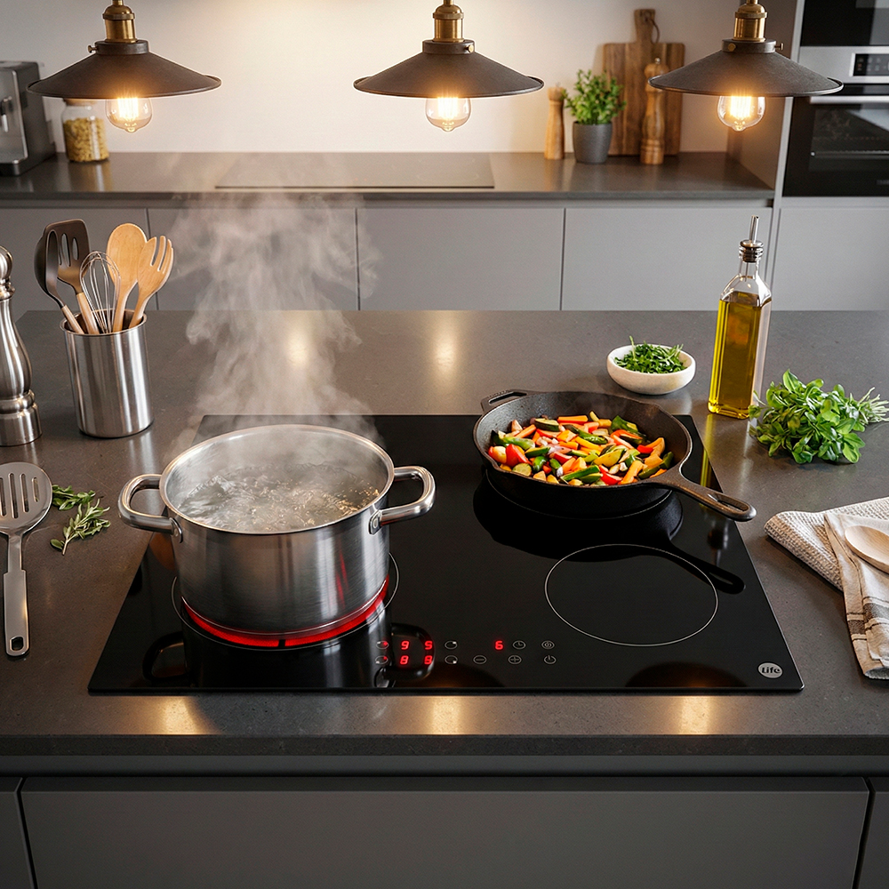 Fogão de Indução Life Cooktop Vidro Cerâmico Touch Cozinha