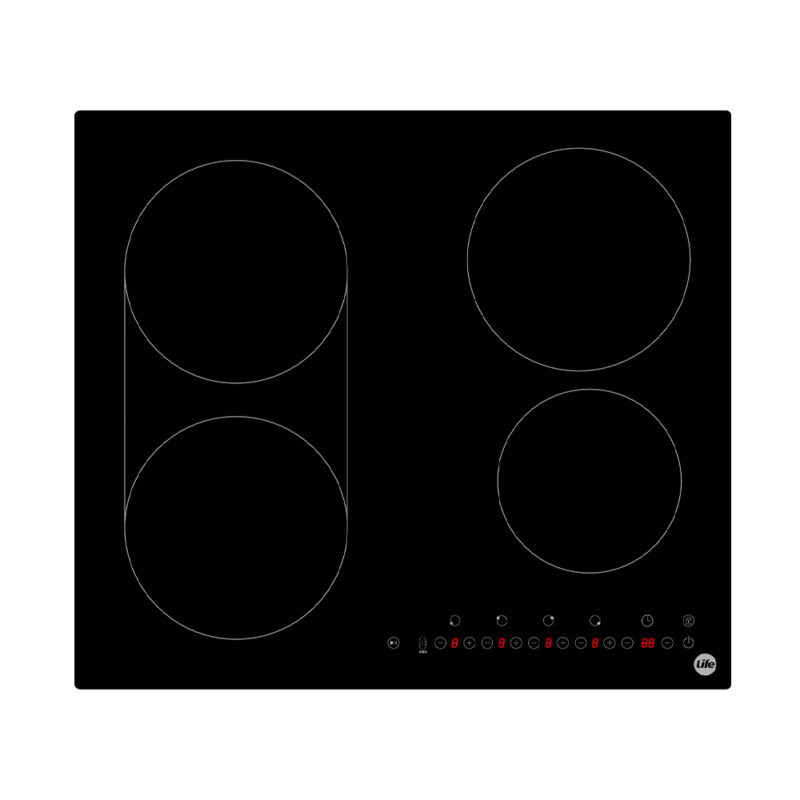 Cooktop Cerâmico Life 4 Zonas 60cm Preto Touch Control