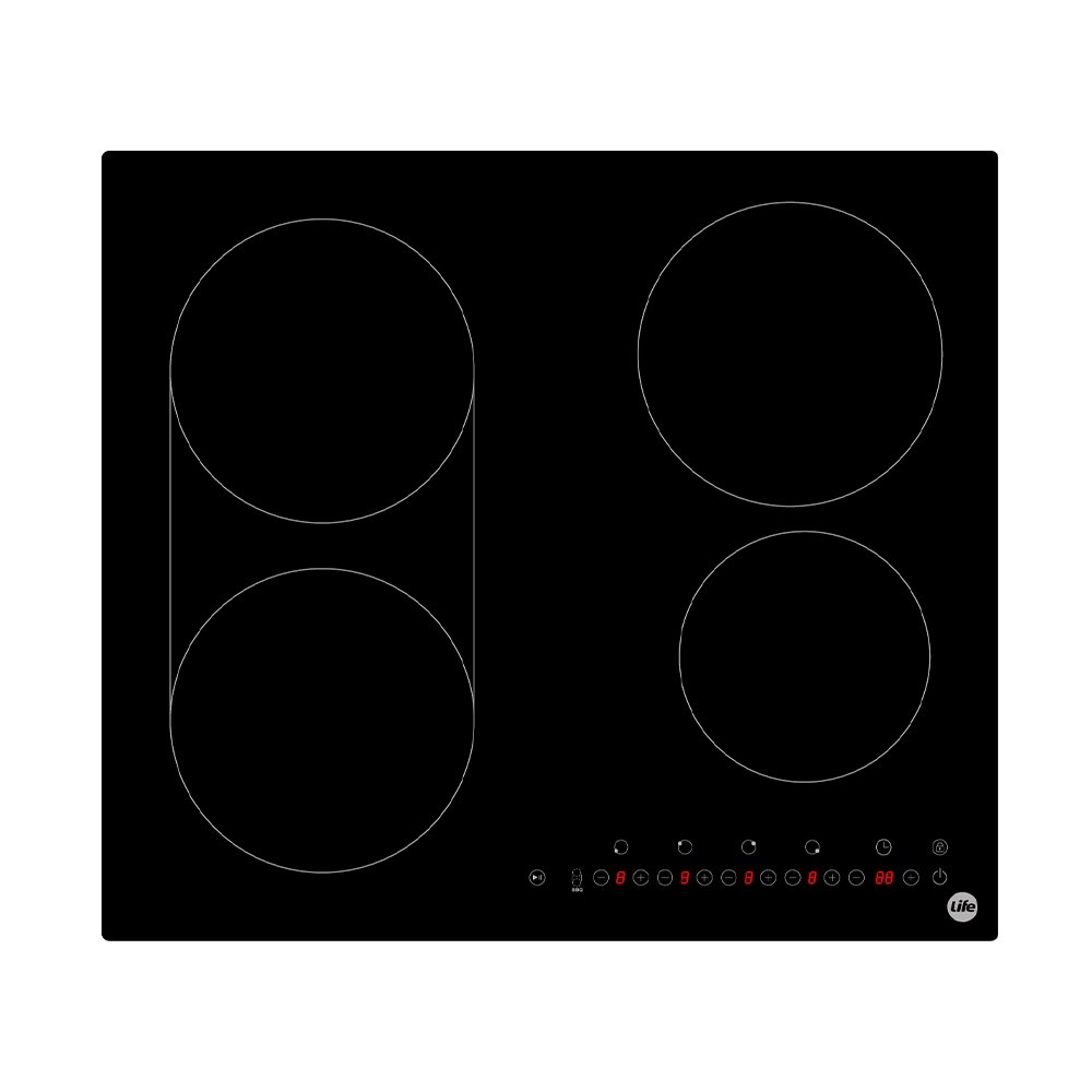 Cooktop Cerâmico Life 4 Zonas 60cm Preto Touch Control