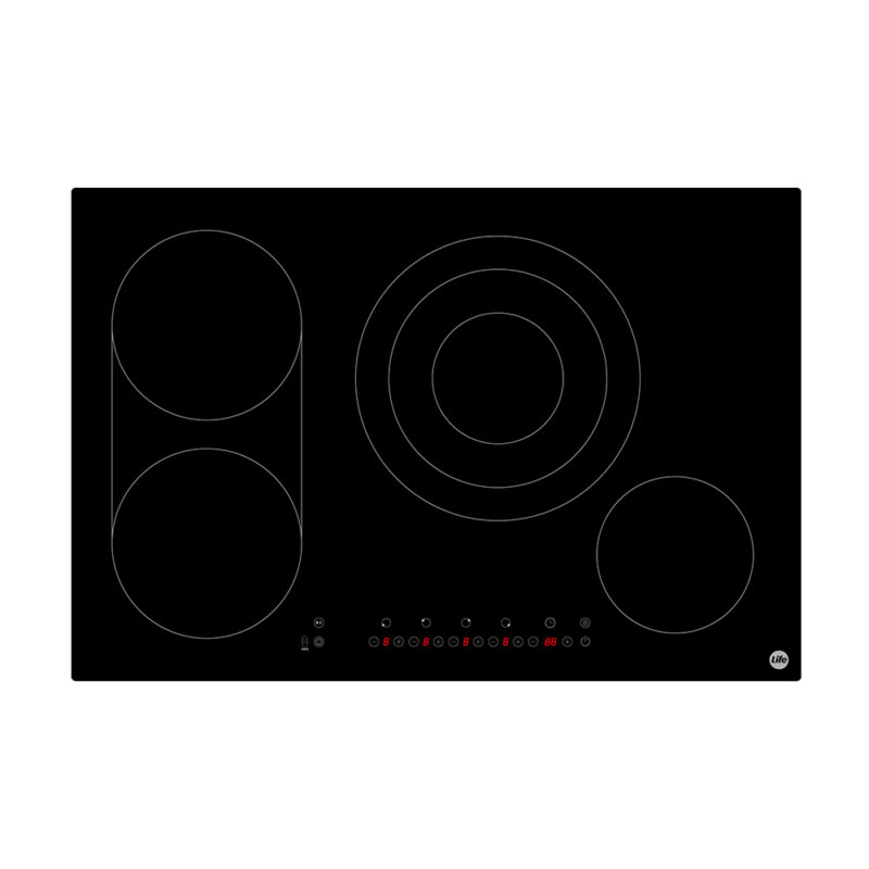 Cooktop Elétrico Life 4 Zonas 60cm Vidro Cerâmico Preto