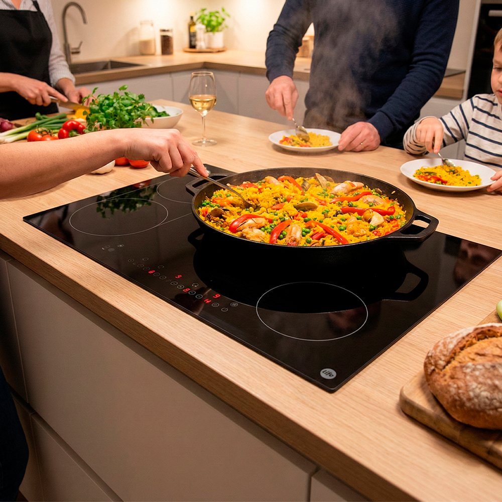 Cooktop Elétrico Life 4 Zonas 60cm Vidro Cerâmico Preto