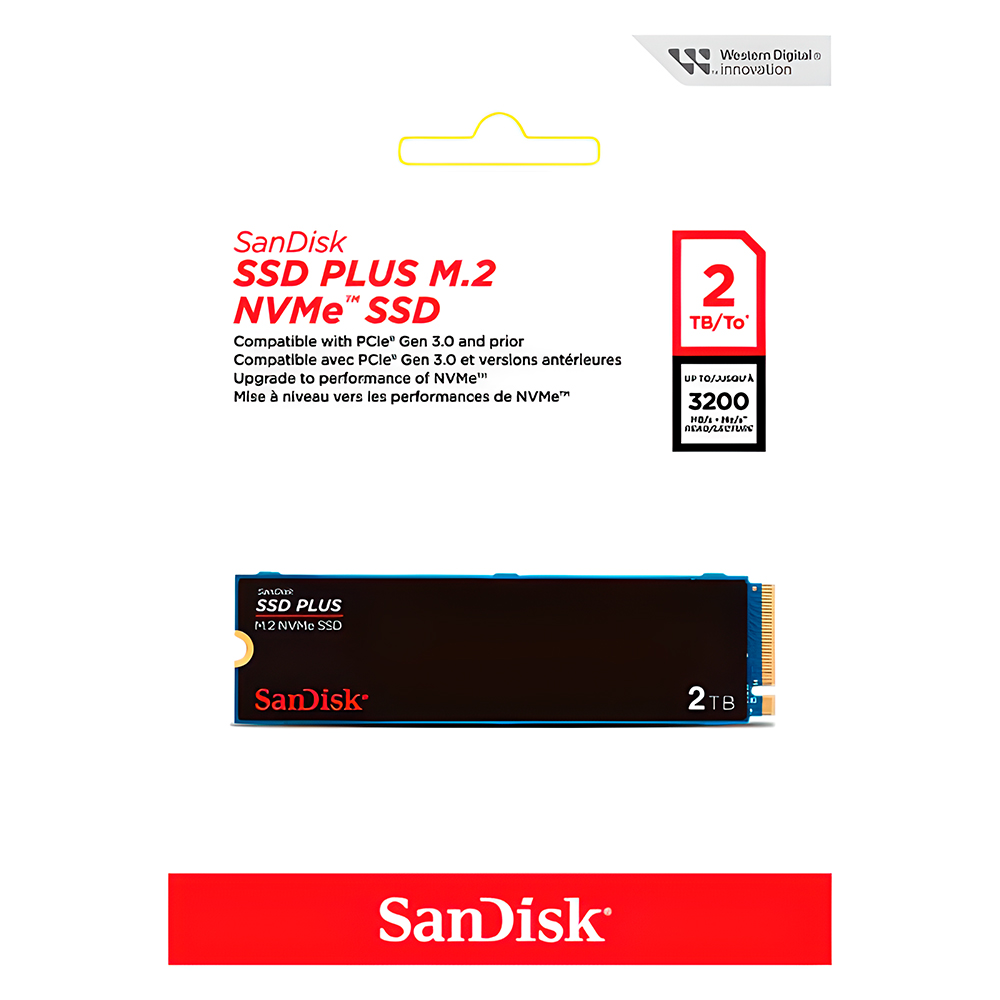 Sandisk Ssd Plus Nvme 2tb Upgrade p/Pc e Notebook Rápido