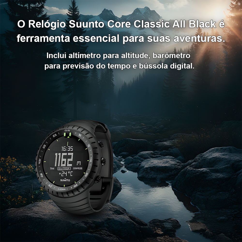 Relógio Smartwatch Suunto Core Classic All Black Esportivo