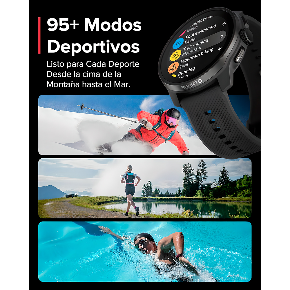 Relógio Smartwatch Suunto Race S Gps Tela Amoled 1.3" Preto