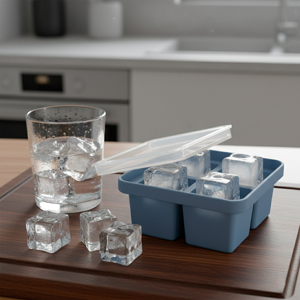 Bandeja Kuhu RU017 P/ Alimentos E Gelo C/ Tampa Azul