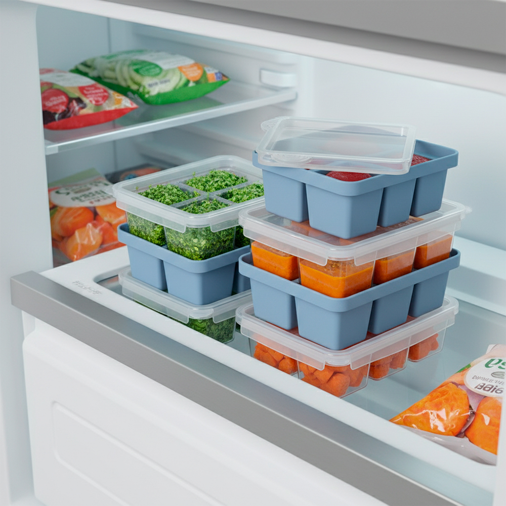 Bandeja Kuhu RU017 P/ Alimentos E Gelo C/ Tampa Azul